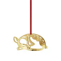 Georg Jensen 2023 Holiday Ornament Deer 18kt Gold Plated